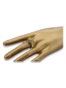 Anillo Estilo vintage Peridoto amarillo Oro amarillo de 14 quilates vrc030y